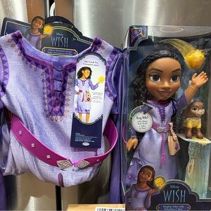 Bundle New Disney Wish Asha Adventure Dress & Singing Asha w/ Valentino & star